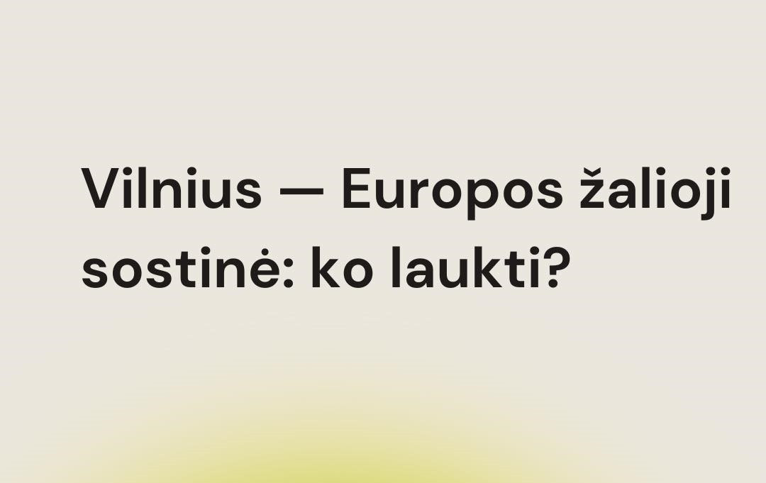 Vilnius – Europos žalioji sostinė