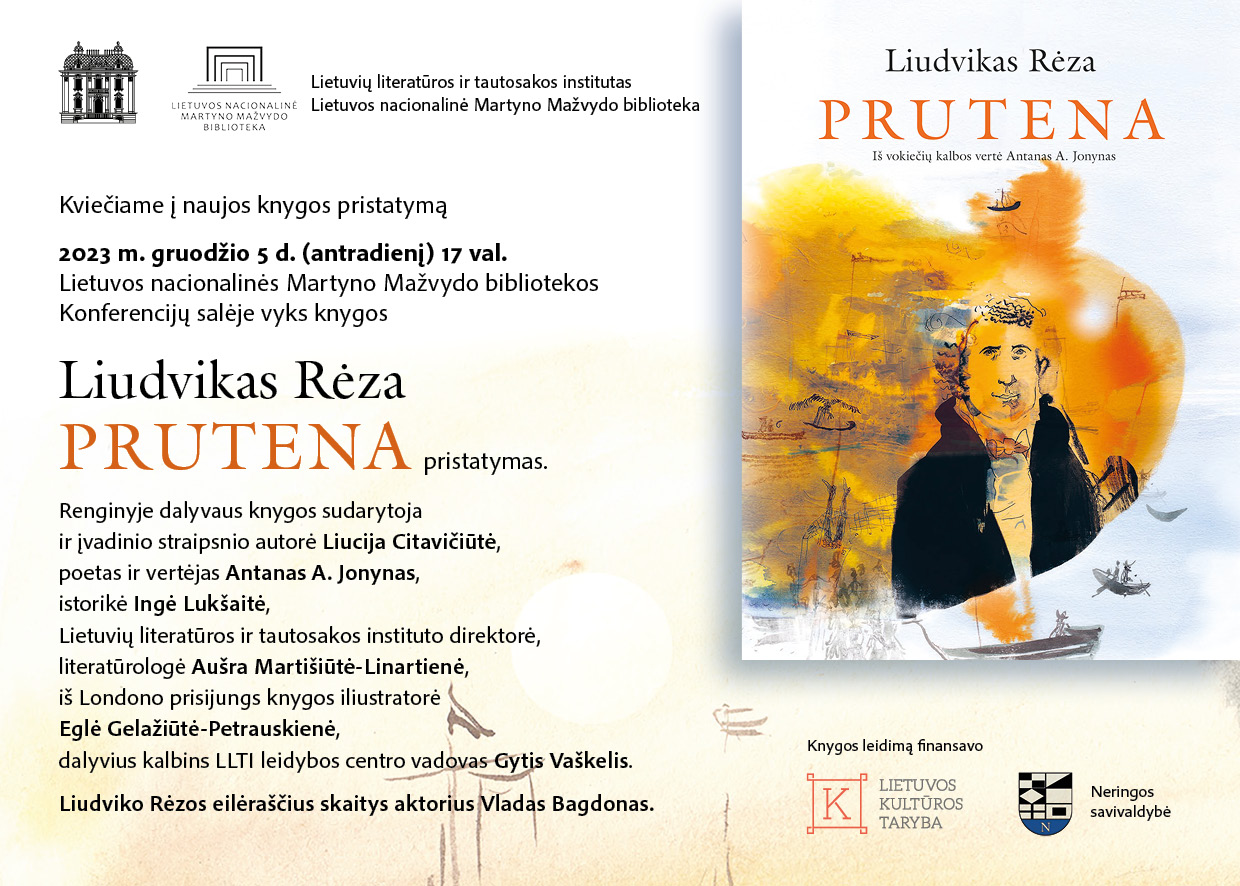 Liudviko Rėzos poezijos rinkinio „Prutena" pristatymas | 2023/12/05